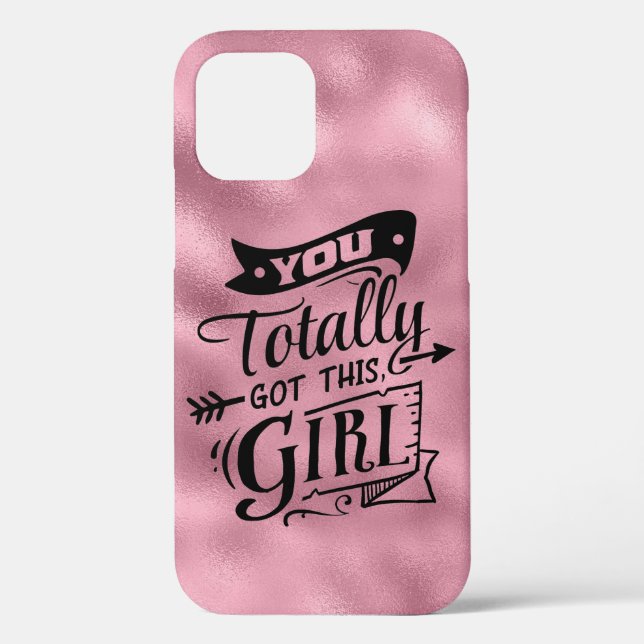 Coques Case-Mate iPhone Vous Avez Totalement Cette Fille Chic Rose Metalli (Verso)