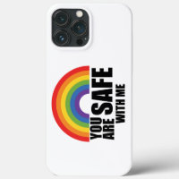 Vous êtes en sécurité avec moi Fierté arc-en-ciel 