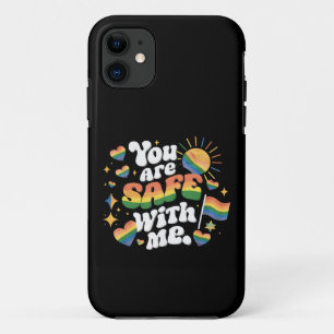 Case-Mate iPhone Case Vous êtes en sécurité avec moi LGBT Arc-en-ciel Ga