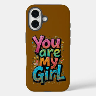 Coque Pour iPhone 16 Vous êtes ma fille - Vibrant Love Graffiti Art