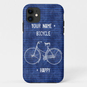 Coque iPhone 11 Vous plus la bicyclette égale les rayures antiques