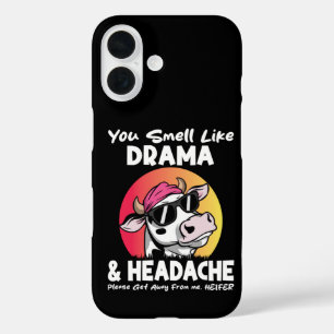 Coque Pour iPhone 16 Vous Sentez Comme Drama Casque Cadeaux De Vache Sa