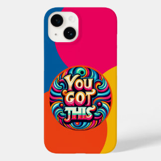 Coque Pour iPhone 14 "Vous y arriverez – Texte motivant et funky"