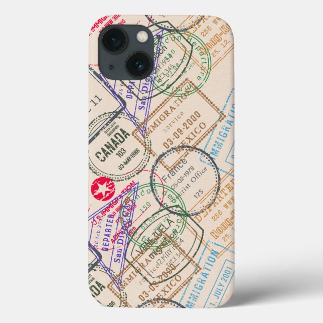 Coques Case-Mate iPhone Voyage de timbres de passeport (Verso)