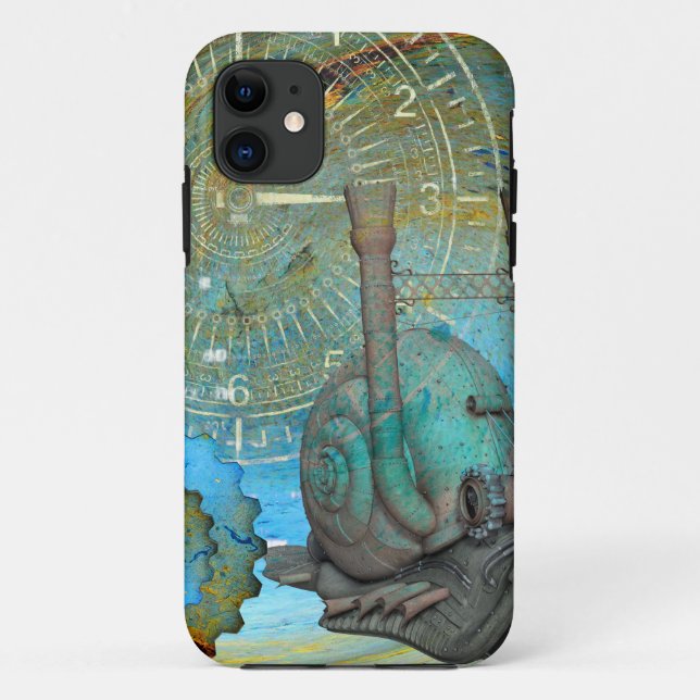 Coques Case-Mate iPhone Voyageur d'escargots à vapeur Aqua (Dos)