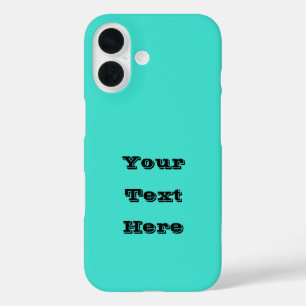 Coque Pour iPhone 16 Vrai bleu turquoise bleu vert Sud-ouest couleur so