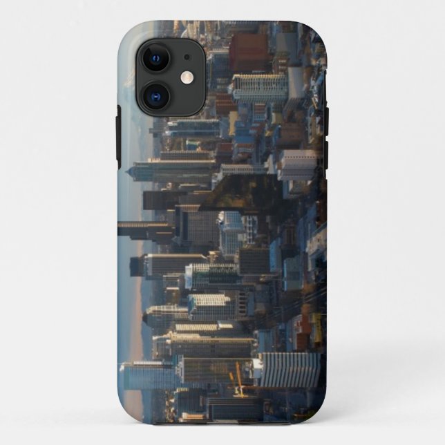 Coques Case-Mate iPhone Vue aérienne d'horizon de ville de Seattle (Dos)