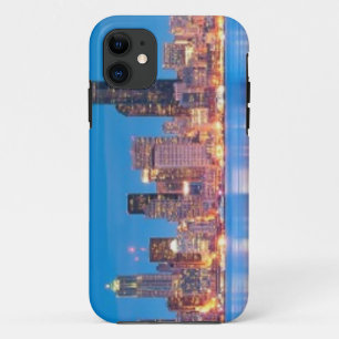 Coques Pour iPhone Vue bleue d'heure de Seattle du centre