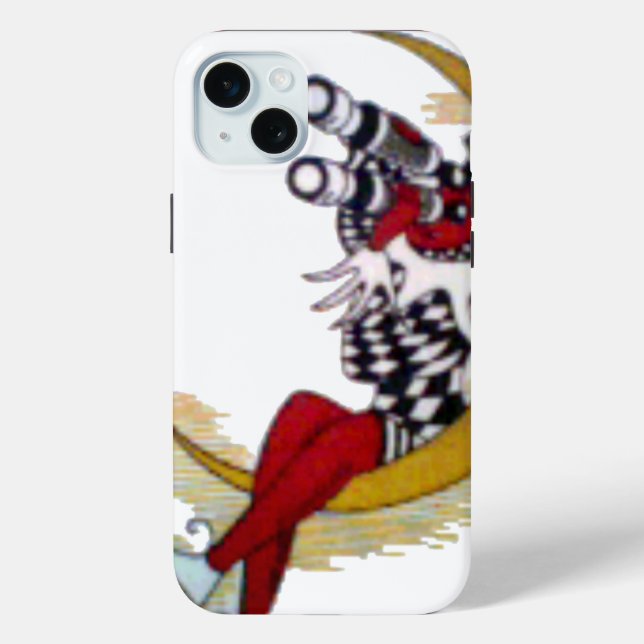 Coques Case-Mate iPhone Vue cosmique : Elfe sur la lune aventure (Verso)