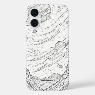 Coque Pour iPhone 16 Vue Croquis céleste