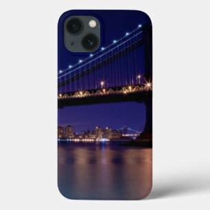 Etui iPhone 13 Vue de pont de Manhattan la nuit