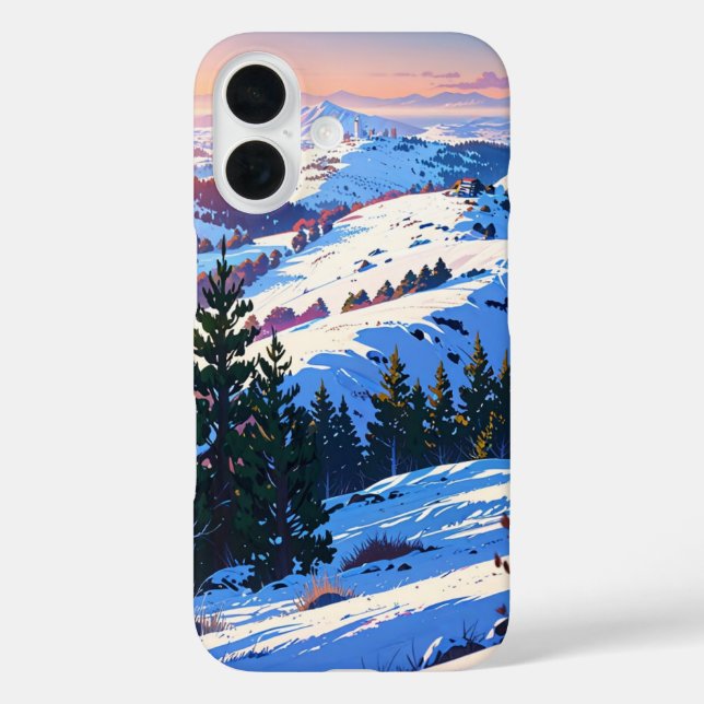 Coques Case-Mate iPhone Vue Hilltop hiver (Verso)