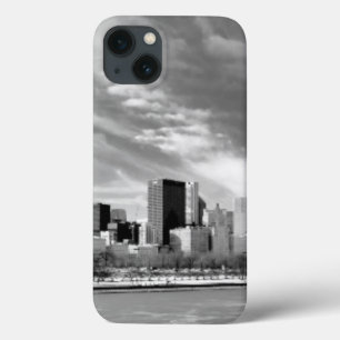 Etui iPhone 13 Vue panoramique d'horizon de Chicago en hiver