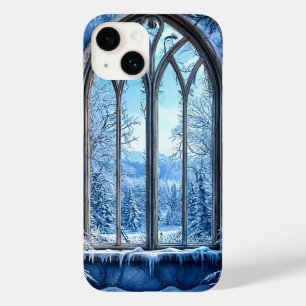 Coque Pour iPhone 14 Vue panoramique d'illusion Fenêtre paysagère ficti