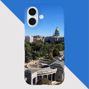 Coque Pour iPhone 16 Vue panoramique du centre-ville de Denver Colorado