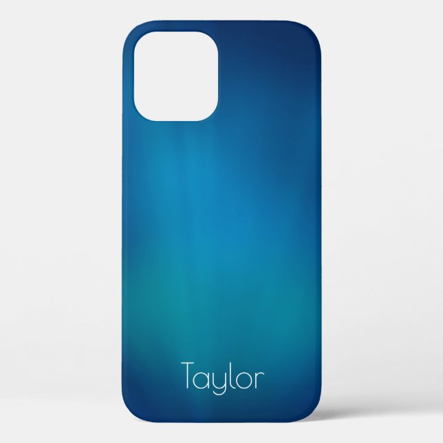 Coques Case-Mate iPhone Vue sous-marine bleu profond Ajouter un nom (Verso)