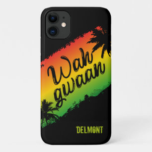 Case-Mate iPhone Case Wah Gwaan Jamaïcain Rasta Patois Noir