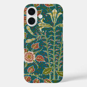 Coque Pour iPhone 16 Walter Crane Fleur de Lys et Rose Florale Vintage