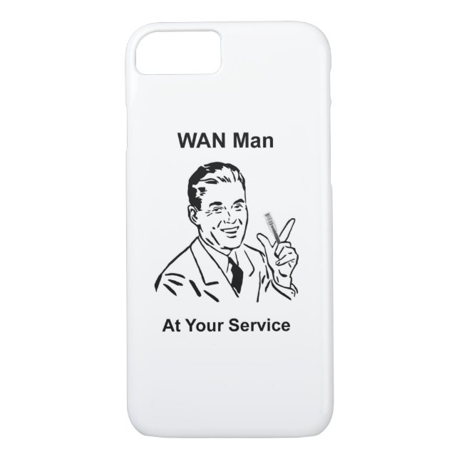 Coques Case-Mate iPhone WAN Man À Votre Service Retro Tech (Dos)