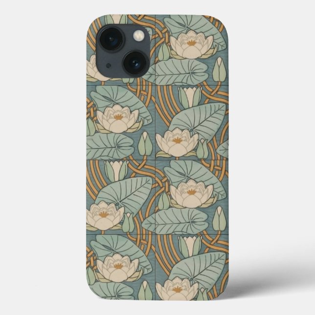 Coques Case-Mate iPhone Water Lys Lily Art Nouveau Nature (Verso)