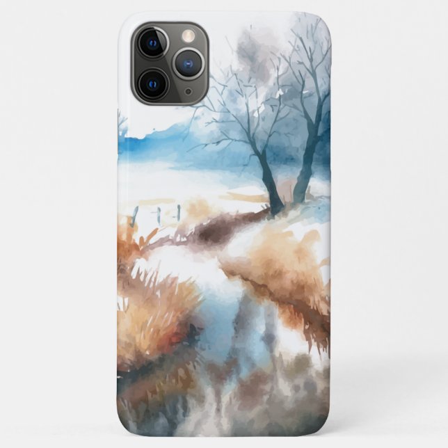 Coques Case-Mate iPhone Watercolor art campagne (Dos)