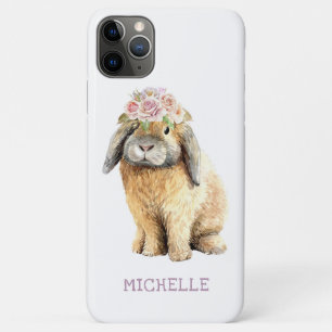 Case-Mate iPhone Case Watercolor Floral Bunny Rabbit Personalized