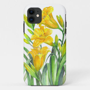 Case-Mate iPhone Case Watercolor Yellow Day Lilies Floral Art