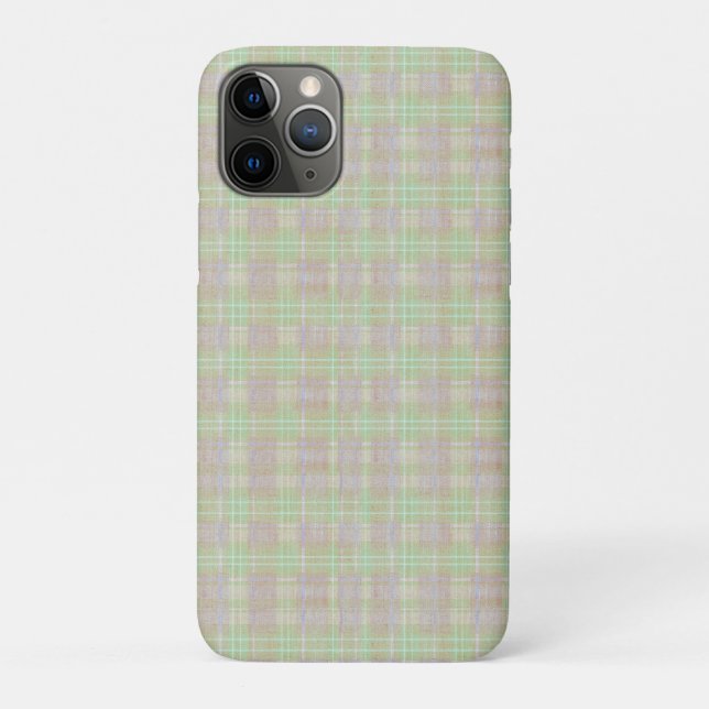 Coques Case-Mate iPhone Weathered Neutral Sage Plaid (Dos)
