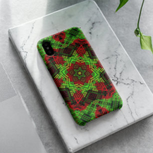 Case-Mate iPhone Case Weaver Mandala vert et rouge