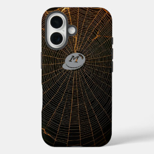 Coque Pour iPhone 16 Web d'araignée illuminée dans l'obscurité