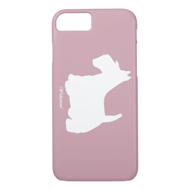 Coques Case-Mate iPhone Wedgewof Scottish Terrier Pink (Dos)