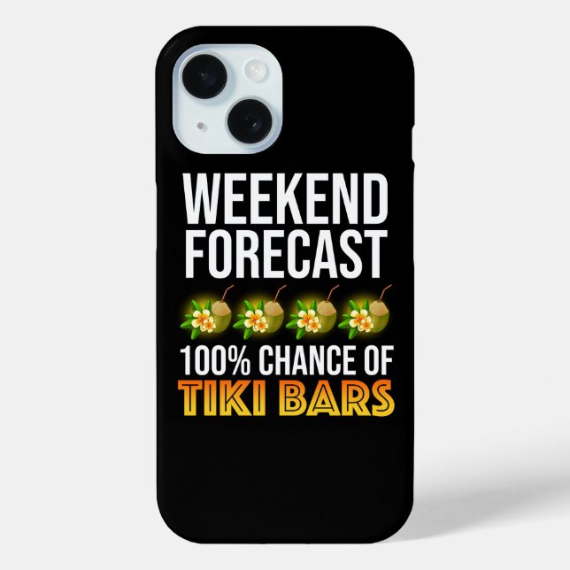Coques Case-Mate iPhone Weekend Forecast - 100% Chance of Tiki Bars (Verso)
