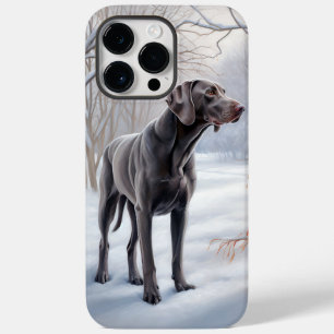 Coque Pour Pour iPhone 14 Pro Max Weimaraner Laisser Neige Noël