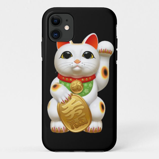 Coques Case-Mate iPhone welc japonais de talisman de charme de chat (Dos)
