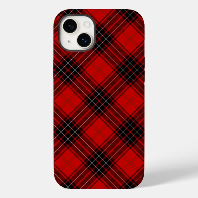 Coques Case-Mate iPhone Wemyss tartan rouge noir plaid (Verso)