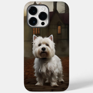 Coque Pour Pour iPhone 14 Pro Max West Highland White Terrier Halloween effrayant