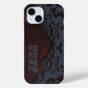 Coque Pour iPhone 15 Western Country Cowboy cuir Brown