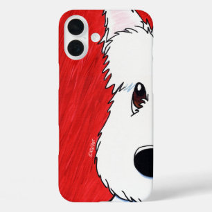 Coques iPhone 16 Plus Westie en rouge
