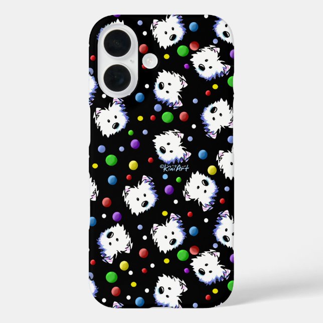 Coques Case-Mate iPhone Westies KiniArt Confetti (Verso)