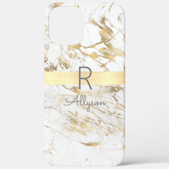 Coques Case-Mate iPhone What & Gold Marble Gold Bar, do-it-yourself Nom gr (Verso)