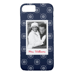Coques Pour iPhone Wheel Pattern de capitaines   votre photo et nom