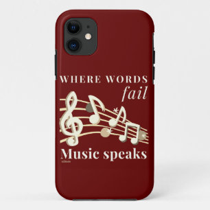 Case-Mate iPhone Case WHERE WORDS FAIL MUSIC PARLE un don inspirant