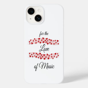 Coque Pour iPhone 14 Whimsical coeurs musique "Pour l'amour de la musiq