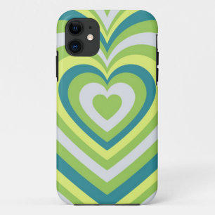 Case-Mate iPhone Case Whimsical Green Heart Jouer Saint Valentin cadeau