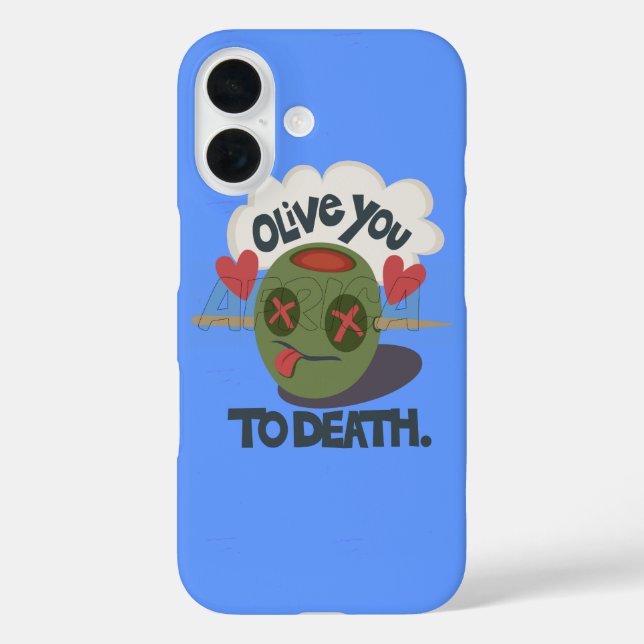 Coques Case-Mate iPhone Whimsical "Olive My Heart" Drôle Visage Design (Verso)