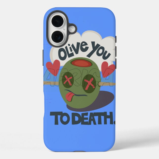 Coques Case-Mate iPhone Whimsical "Olive My Heart" Drôle Visage Design (Verso)