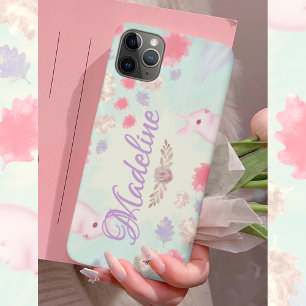 Case-Mate iPhone Case Whimsical Pastel Bunny Motif feuille coloré