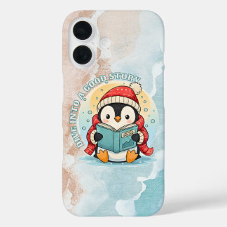 Coque Pour iPhone 16 Whimsical Reading Penguin Bookish iPhone Case
