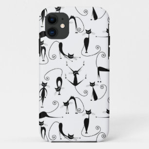 Case-Mate iPhone Case Whimsical Skinny Motif de chat noir