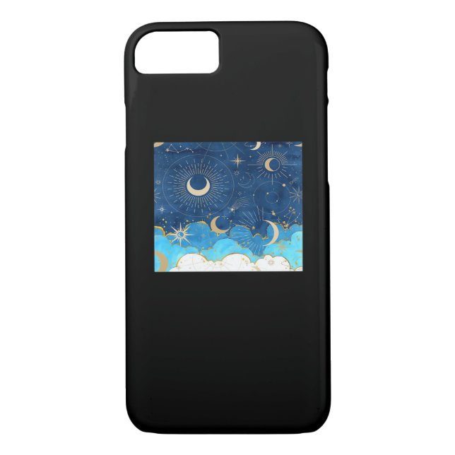 Coques Case-Mate iPhone Whimsigoth Nuages Sun Moon Witchy Classic (Dos)